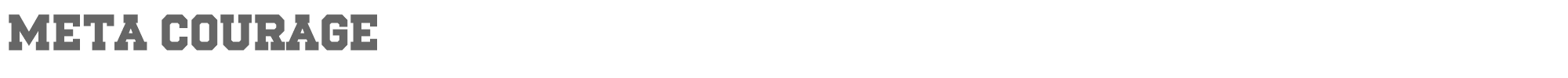 Sample characters Meta Courage Font
